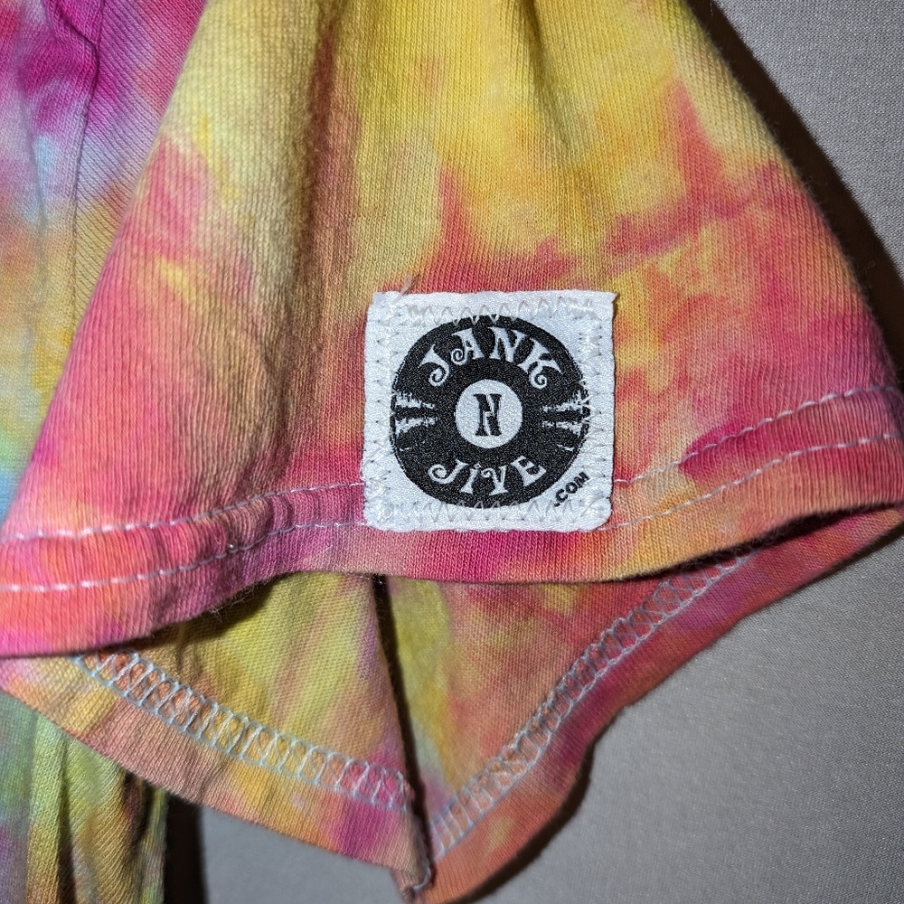 Ice dye Guitar t-shirt, Medium tie dye guitar festival t-shirt - Picture 4 of 5